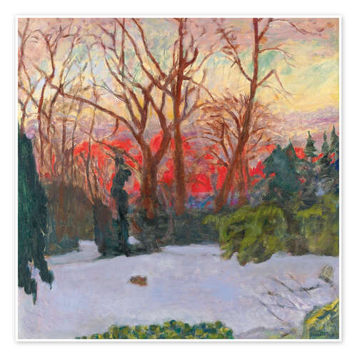 Plakat The Garden under Snow, Sunset, 1910