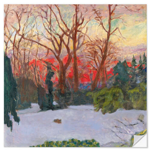 Wall sticker The Garden under Snow, Sunset, 1910