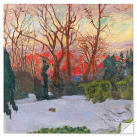 Wall sticker The Garden under Snow, Sunset, 1910