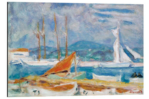 Aluminium print The port of Saint Tropez, 1914