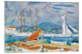 Hartschaumbild Der Hafen von Saint Tropez, 1914