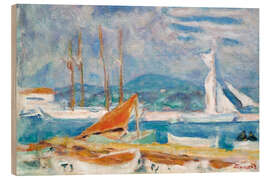 Holzbild Der Hafen von Saint Tropez, 1914