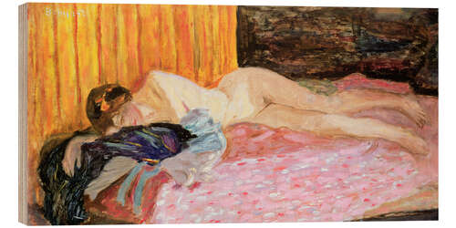 Obraz na drewnie The pink sofa
