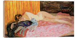 Obraz na drewnie The pink sofa