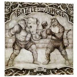 Quadro em PVC Battle of the Jungle - Mike Koubou
