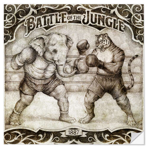 Sticker mural Battle of the Jungle