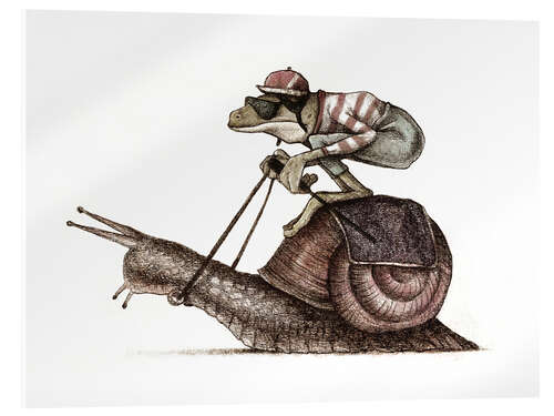 Tableau en verre acrylique Snail Racing