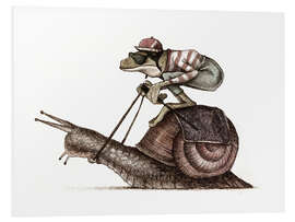 Hartschaumbild Schneckenrennen - Mike Koubou