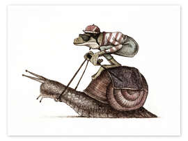 Wall print Snail Racing - Mike Koubou