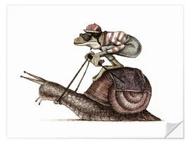 Wandsticker Schneckenrennen - Mike Koubou