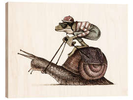 Trätavla Snail Racing - Mike Koubou