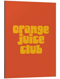 Aluminium print Orange Juice Club - apricot and birch