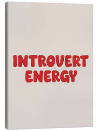 Canvas print Introvert Energy - apricot and birch