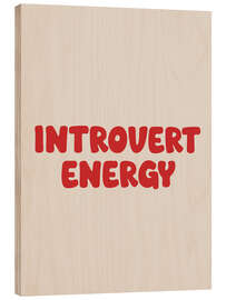 Cuadro de madera Introvert Energy - apricot and birch