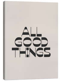Canvas print All Good Things - apricot and birch