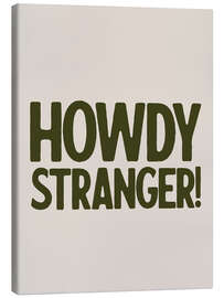 Canvas print Howdy, Stranger! - apricot and birch