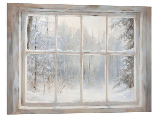 Bilde på skumplate Window Winter Forest