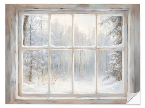 Sisustustarra Window Winter Forest