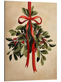Aluminium print Mistletoe Vintage Christmas Art - TAlex