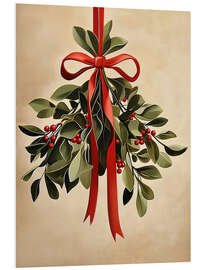 Quadro em PVC Mistletoe Vintage Christmas Art - TAlex