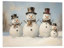Acrylglasbild Schneemann Familie - TAlex