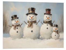 Bilde på skumplate Snowman Family