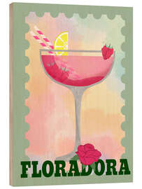 Wood print Floradora Cocktail