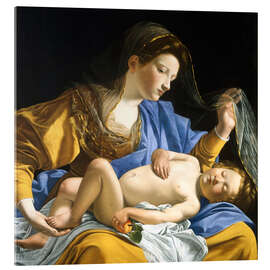 Acrylic print The Virgin with the Sleeping Christ Child - Orazio Gentileschi