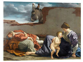 Acrylic print Rest On The Flight Into Egypt - Orazio Gentileschi