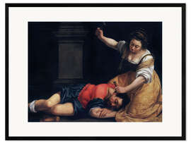 Gerahmter Kunstdruck Jael und Sisera - Artemisia Gentileschi