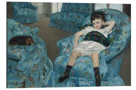 Alubild Little girl in a blue armchair - Mary Stevenson Cassatt