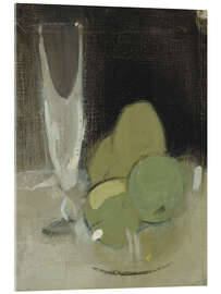 Obraz na szkle akrylowym Green Apples and Champagne Glass