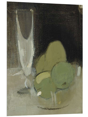 Cuadro de PVC Green Apples and Champagne Glass