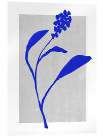 Stampa su vetro acrilico Blue Botanic No 3