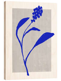 Tableau en bois Blue Botanic No 3 - treechild