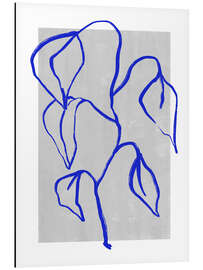 Tableau en aluminium Blue Botanic No 4