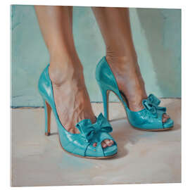 Quadro em acrílico Legs in Turquoise Hgh Heels