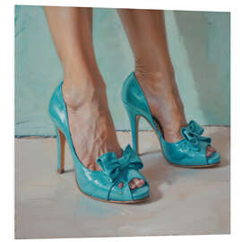 Tableau en PVC Legs in Turquoise Hgh Heels