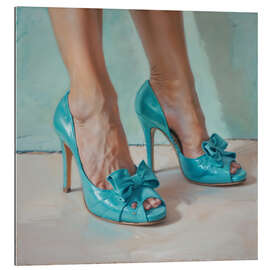 Cuadro de plexi-alu Legs in Turquoise Hgh Heels