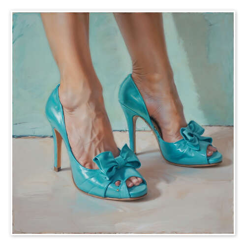 Póster Legs in Turquoise Hgh Heels