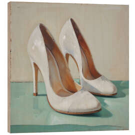 Wood print High Heels in White II - Walter Fröhlich