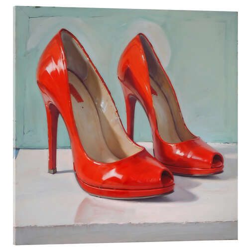 Tableau en verre acrylique High Heels in Red