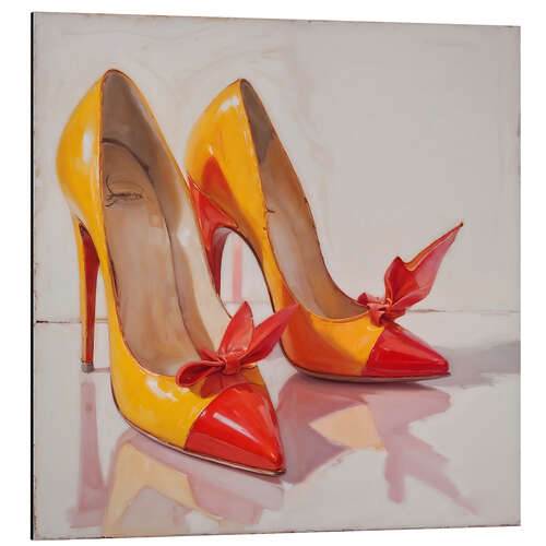 Tableau en aluminium High Heels in Orange