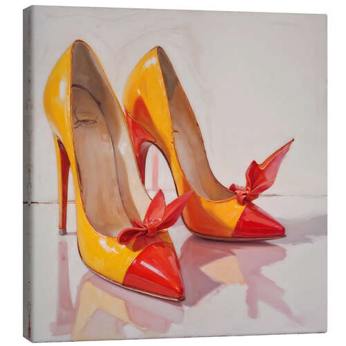 Tableau sur toile High Heels in Orange