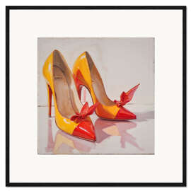 Impression artistique encadrée High Heels in Orange - Walter Fröhlich