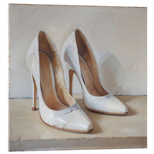Tableau en verre acrylique High Heels in White I