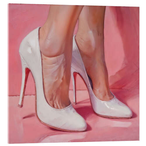 Quadro em acrílico Legs in White High Heels