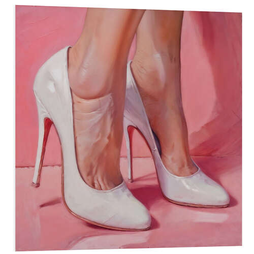 Cuadro de PVC Legs in White High Heels