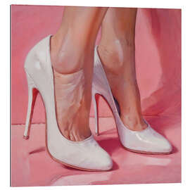 Cuadro de plexi-alu Legs in White High Heels