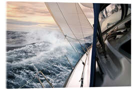 Akrylbillede Sailboat in the evening light